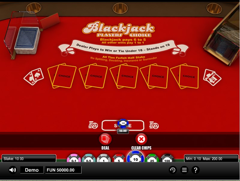 Blackjack Players Choice Stake